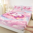 thumbnail image 4 of Erosebridal Unicorn Gifts Full Size Sheets For Unicorn Lover,Pink Magic Animal Bed Sheets For Kids Girls 4 Pieces, 4 of 6