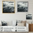 thumbnail image 4 of Designart "Stormy Waves In Black And White" Ocean Floater Framed Canvas Prints, 4 of 5