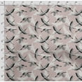 thumbnail image 4 of Soimoi Bird Printed, Japan Crepe SatinFabric By The Yard-54 Inch WideDecorative Sewing Fabric For Dresses, Kimonos, Gowns-Pink, 4 of 5