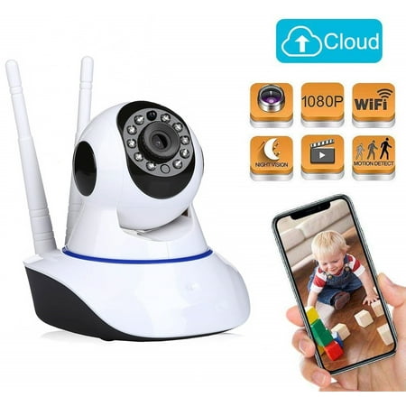 Security Camera- Wireless Camera, IP Camera with Night Vision/ Two-way Audio, 2.4Ghz Wifi Indoor Home Dome Camera for Pet Baby, Remote Surveillance Monitor with MicroSD Slot, Android, iOS (Best Reddit App Android)