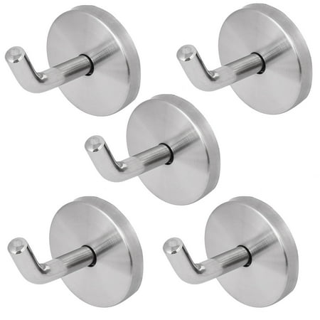 Wall Key - Uxcell 5pcs Bathroom Coat Towel Bag Key Screw Mounted Stainless Steel Wall Hanging Hook Hanger