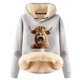 thumbnail image 1 of WILLBEST Sudadera de Mujer Ladies' Cattle Winter Thick Warm Warm Solid Color Color Lamb Hoodie Coat Grande, 1 of 4