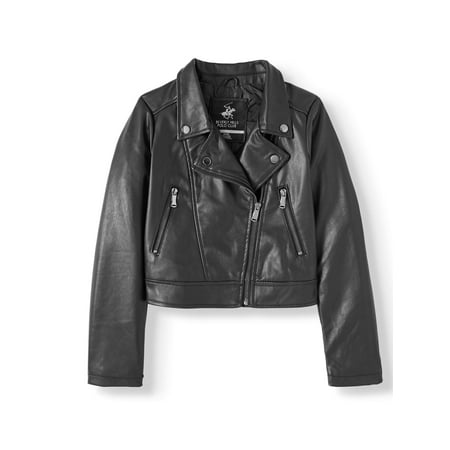 Beverly Hills Polo Club Faux Leather Moto Jacket (Big