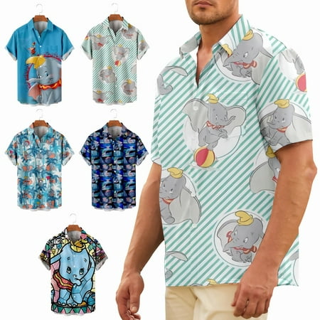 

Anime Aloha Button Down Hawaiian Shirts with Pocket Polyester Clothing Apparel For Men Boys