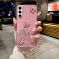 thumbnail image 2 of for Samsung Galaxy A15 Bling Case with Lanyard, Cute 3D Butterfly Glitter Soft TPU Phone Cover for Woman Girls Sparkle Shiny Slim Thin TPU + Crystal Wrist Strap for Galaxy A15 (Pink), 2 of 6