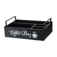thumbnail image 3 of GROWTH TANK Coffee Station Organizer Countertop Rustic Storage Basket Wood Coffee Pod Holder A, 3 of 9