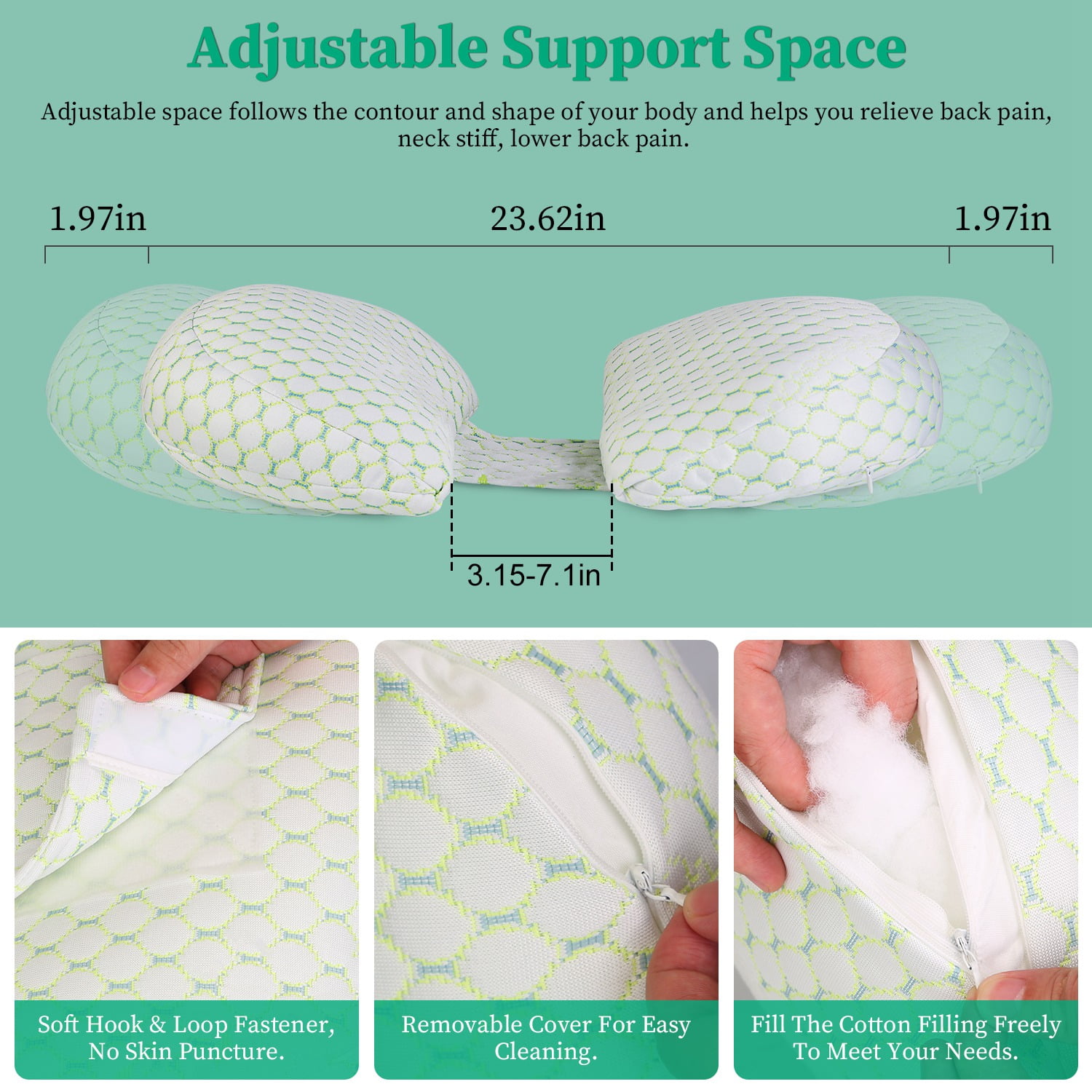 iMounTEK Pregnancy Pillows Adjustable Support Maternity Pillow Soft Side Sleeper Pregnancy Pillows Wedge Pillow with Detachable Pillow Cover