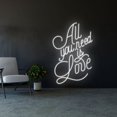 thumbnail image 2 of Handmadetneonsign All You Need Is Love Neon Signs, All You Need Is Love LED Lights, Wedding Sign, 2 of 4