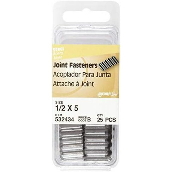 Hillman Corrugated Joint Fastener - Steel - Card of 20, 1/2 In x 5 Ga