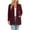 Burgundy, variant on Women's Longline Open Front Cardigans Pointelle Knit Long Sleeve Sweater with Pockets Relaxed Fit Casual Sweater Coat Beige