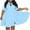 Light Blue, variant on Horkkom Shirt Dresses for Women Plus Size Button Short Sleeve Mini Dresses Summer Casual Sundresses XXL