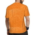 thumbnail image 2 of Wukai Orange Glitter2 Print Men's Short-Sleeved Mesh T-Shirt,Quick-Dry Short Sleeve Workout T-Shirt-, 2 of 8