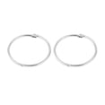 thumbnail image 3 of 8pcs Metal Book Loose Leaf Binder Hinge Snap Key Rings 54x50mm, 3 of 5