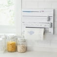 thumbnail image 3 of Transemion 6 In 1 Cling Film Slicer Multifunctional 1 Cling Garbage Bag Dispensers Shelf Kitchen Storage Wall Rack Roller Holder Organization White, 3 of 9