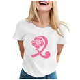 thumbnail image 1 of T-shirt à Manches Courtes Imprimé Graphique pour Femmes Col Rond Décontracté Confortable Haut d'Été pour les Vacances Usage Quotidien, 1 of 4