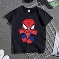 thumbnail image 1 of Cute Cartoon Spiderman Familia Ropa a juego Papá Mamá Niños Niñas Trajes a juego Niños Adultos Ropa de verano Negro T-shirtAdult (L) Gao Jinjia LED, 1 of 2
