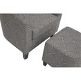 thumbnail image 4 of Accent Chair & Ottoman in Gray & White Fabric, 4 of 4