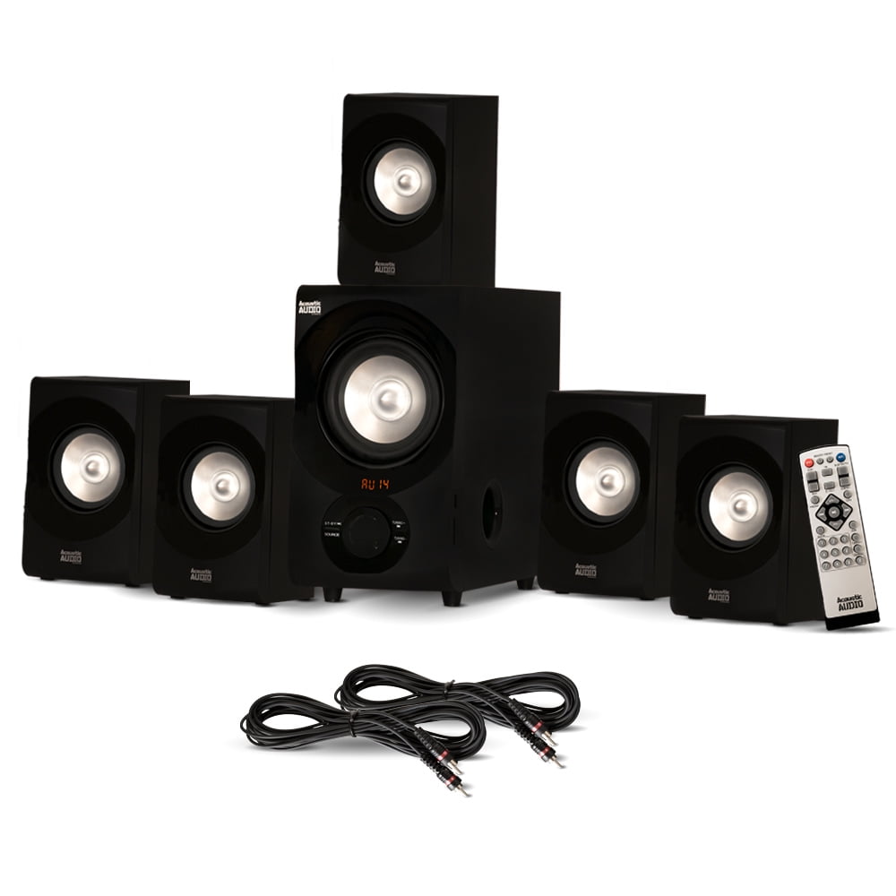 Acoustic Audio AA5171 Home Theater 5.1 Bluetooth Speaker System with FM
