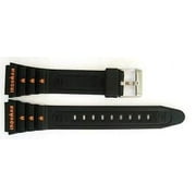 TIMEX 19MM BLACK IRONMAN TRIATHLON VINTAGE RUBBER SPORT WATCH BAND STRAP