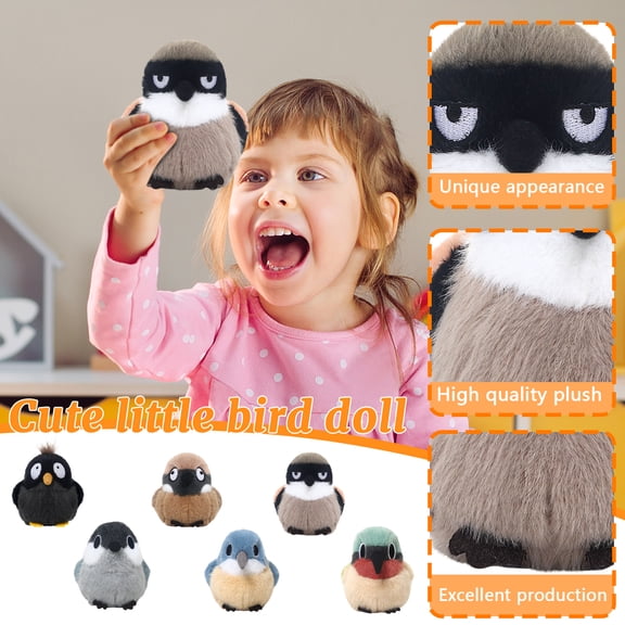 Kiddiway Tagged Stuffed Animal Plush Doll - Cute Plushies for Children's Sleep, Ideal Baby Toys and Hugging Companion, Soft Figure Toy,A