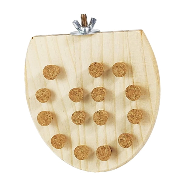 Percha para pájaros, juguete para masticar loros, juguetes para buscar comida para pájaros, juguete de bloques de madera 12cmx12cmx1cm