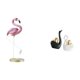 thumbnail image 1 of Elegante Escultura De Resina De Flamenco Cisne, Figura De Arte Moderno Con Soporte De Metal Para Decoración Del Hogar, Jardín, Mesa, Estantería O Entrada., 1 of 8