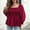 Wine, variant on TIHLMK Women Shirts and Blouses Women's Casual Fashion Long Sleeve Square Neck Puff Long Sleeve Tunic Top Gifts for Women