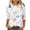 White Plus Size Blouse for Women_k, variant on CYMMPU Spring Tops Crew Neck Loose Fit T-Shirts 3/4 Sleeve Summer Trendy Shirts Flower Pattern Blouses for Women Dressy Casual Lightweight Basic Tees XXL