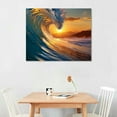 thumbnail image 2 of GOSMITH  Ocean Wave Picture Wall Art: Tropical Seascape Sunset Canvas Prints for Office, 2 of 4