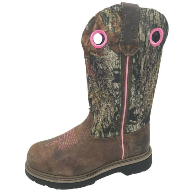 John Deere John Deere Western Boots Womens Stitched Cowboy Mossy Oak