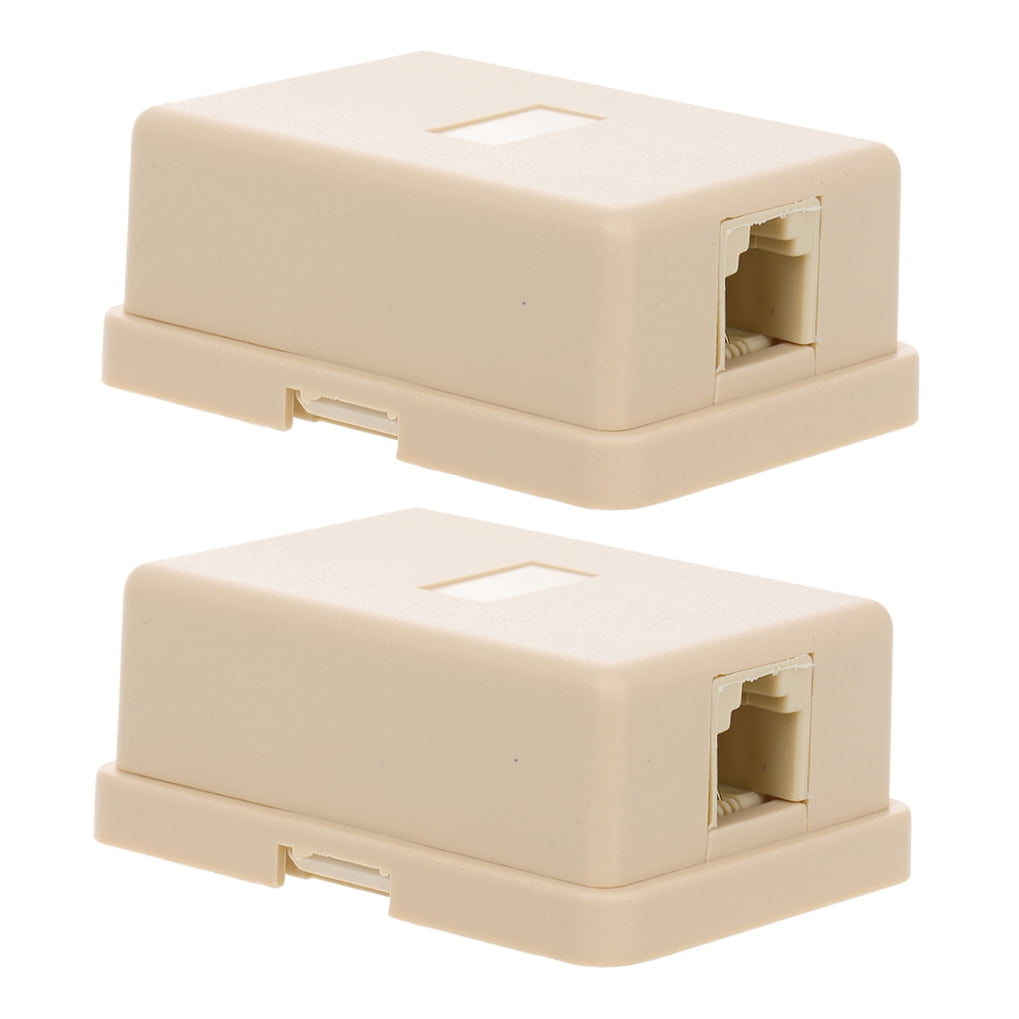 Masteelf 2pcs Telephone Junction Box Single Hole Telephone Splitter Box For Phones Telephone Junction Box Splitter Supplies Telephone Accessories For Home Office