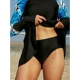 thumbnail image 5 of Sociala Printed Long Sleeve Swim Dress Zipper One Piece Rashguard Built-in Bra Swimsuit, 5 of 6