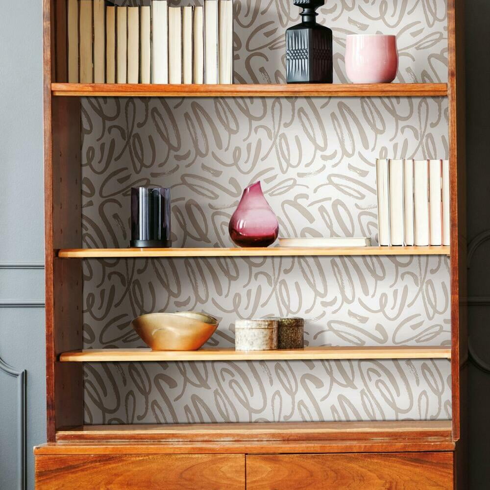 Curly Strokes Peel and Stick Wallpaper