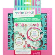 Make It Real: 28 Pieces, DIY Unique Charm & Bead Jewelry Kit, Tweens & Girls, Kids Ages 8+
