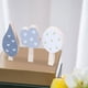 thumbnail image 4 of 3 piezas de bloques de construcción de madera, adornos para decoración de habitación, adornos de madera coloridos, foto Blanco Gris Azul, 4 of 9