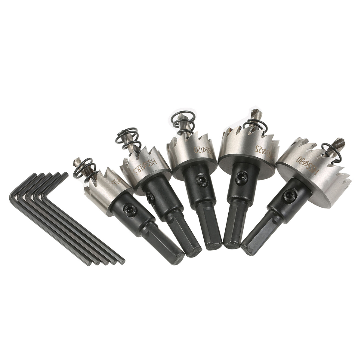 Rnlawks 5Pcs Hole Saw Tooth Kit HSS Stainless Steel Drill Bit Set
