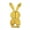 Golden, variant on opvise Decorative Wall Sticker Attractive Solid Color DIY Mirror Rabbit Shape Tile Decals Home Decor