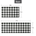 thumbnail image 4 of Sunlit Set of 2 Anti Fatigue Kitchen Floor Mat, Non Slip Waterproof Comfort Standing Mat, 0.4 Inch Thick Cushioned Farmhouse Kitchen Rug Runner, White Black Buffalo Check (17"x28"&17"x47"), 4 of 7