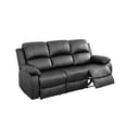 thumbnail image 7 of PonLiving Furniture Cali 3 Piece Faux Leather Reclining Living Room Set Black, 7 of 7