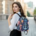 thumbnail image 6 of FORMRS Mini Backpack Purse for Women Travel Daypack Casual Shoulder Bag, Blue Anchor, 6 of 7