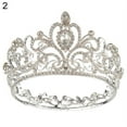 thumbnail image 4 of Full Round Tiaras and Crowns for Women, Crystal Tiara and Crown for Girl Rhinestones Hair Accessoriesfor for Wedding Bride Birthday Party Prom Bridal Bridesmaid，Gold, 4 of 6