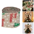 thumbnail image 2 of Apeya Cute Burlap Ribbon Christmas Plaid Snowflake Tree Stocking Pattern 2.5 Inch 5 Yards for Gift Wrapping Wreath Bows Holiday DIY Crafts Decoration, 2 of 4