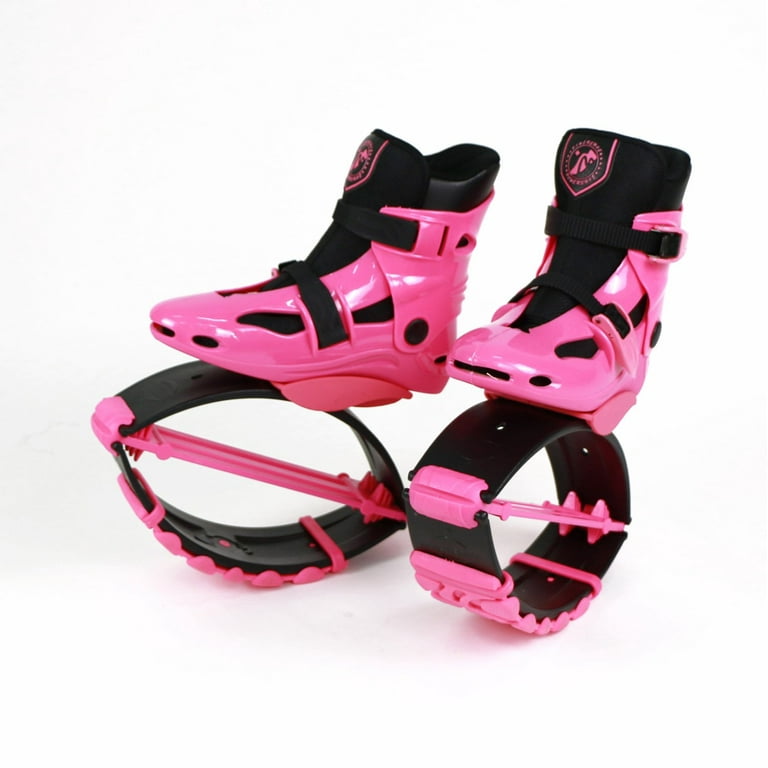 Joyfay Jumping Shoes Unisex Bounce Boots with 3pcs Tension Springs,  Pink-Black Color, XL Size