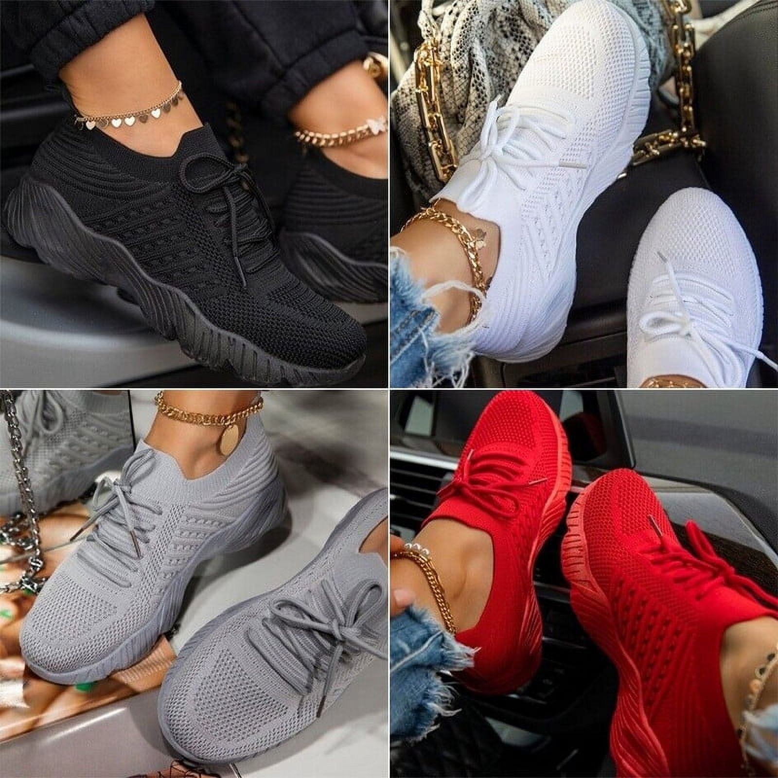 The Perfect Part Comfortable Gym Workout Shoes & Slip On Tennis Sneakers for Women-Black