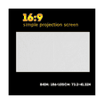 thumbnail image 3 of 84 Inch Projector Curtain, Portable Projector Screen Curtain Anti-Light Projector Screen for Movie Open-Air,1 x Projector Curtain,Silver Gray, 3 of 6