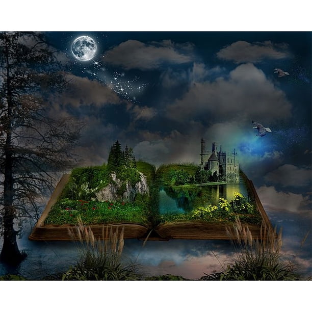 Taladro Pintura Diamante (DE0194) 5D DIY Escena Nocturna Completa del Libro Kit de Punto de Cruz 20X30cm FLhrweasw Nuevo
