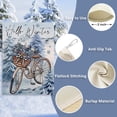 thumbnail image 3 of Hello Winter Bike Blue Decorative House Flag, Christmas Bicycle Pine Tree Red Berries Snowflakes Garden Yard Outside Decorations, Seasonal Burlap Outdoor Large Home Decor Double Sided 28 x 40, 3 of 6