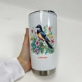 thumbnail image 3 of Magpie 2 Bird Lover Personalized Tumbler 20oz With Handle And Straw - Stainless Coffee Mug With Lid - Gift For Girls Women fvn2a4, 3 of 6