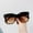 Upper black and lower bean cur, variant on Retro Rivet Sunglasses: UV400 Protection, PC Frame & Lens, Universal Style, Big Frame Design for All-Match Outfits, 99% Visible Light Transmission