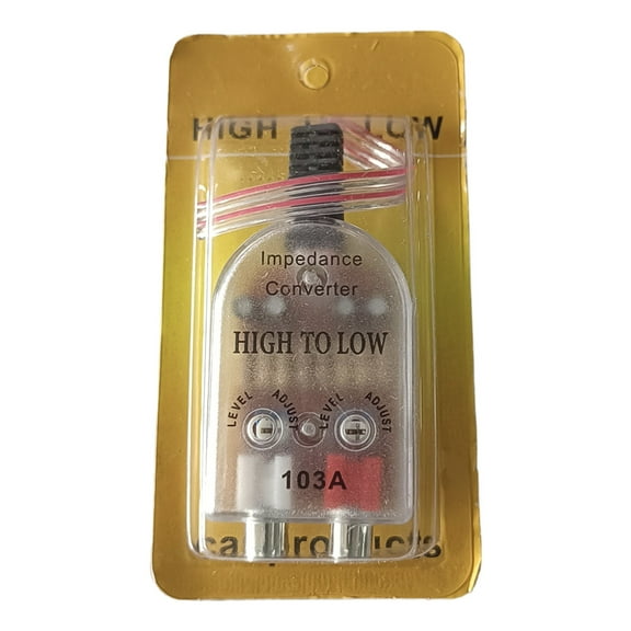 Yibooy Car Stereo Radio Speaker High To Low RCA Line Audio Impedance Converter